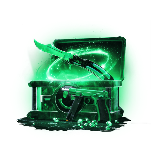 Mystery box 1% Emerald + surprise box with a theme of Knives, 1%